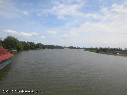 ที่ดินติดแม่น้ำใหญ่ เนื้อที่ 11 ไร่ สามพราน นครชัยศรี ฮวงจุ้ยดีหัวมังกร มีที่ดินงอก ติดแม่น้ำ 116 ม. ลึก 256 ม.